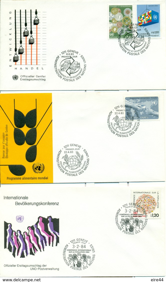 United Nations Geneve 1978 1985  21 FDC