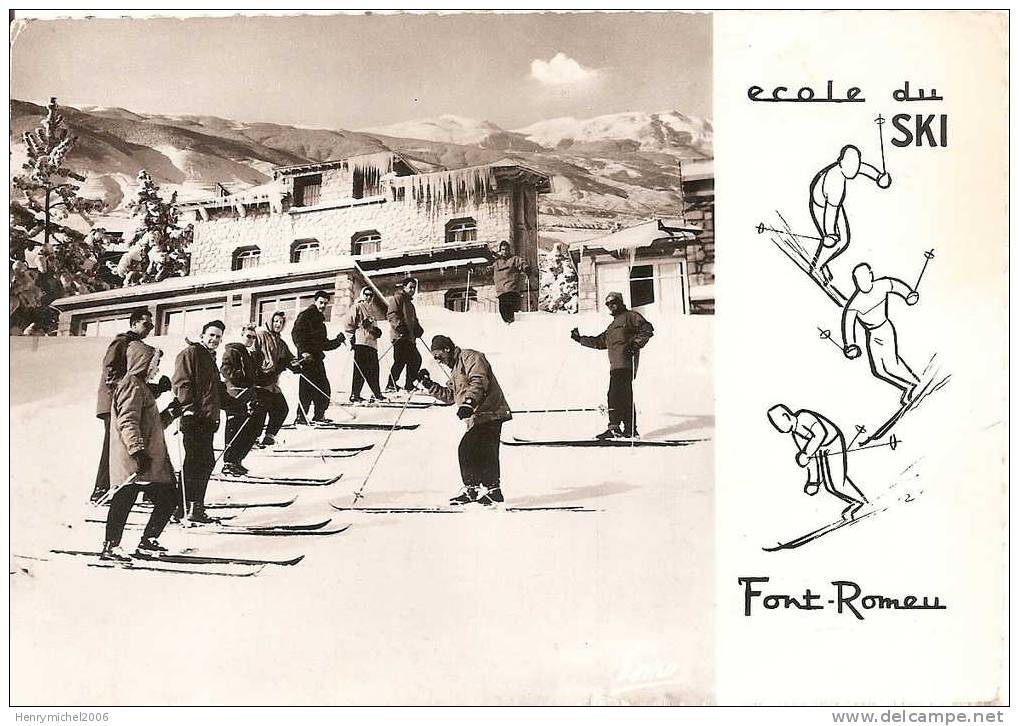 Font Romeu ( Pyrénées Orientales) école De Ski En 1960, Photo Ed Goudin - Otros & Sin Clasificación