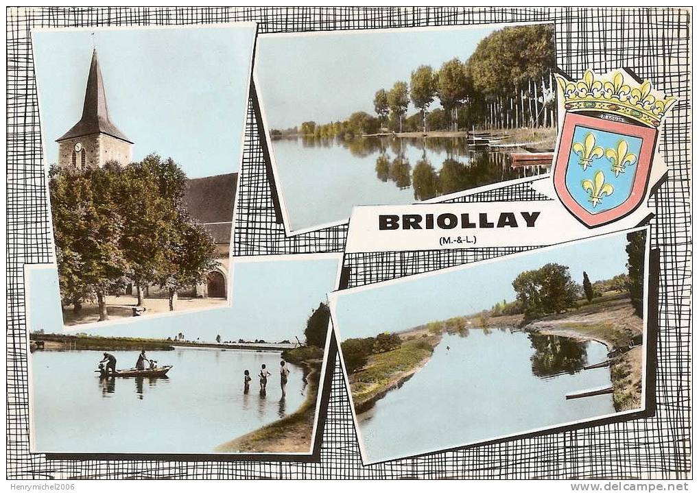 Briollay ( Maine Et Loire) Camping Sa Plage En 1968, Photo Ed Cim - Otros & Sin Clasificación