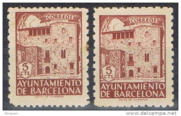 Barcelona Sello Recargo VARIEDAD Dentado, Num 45  * - Barcelona