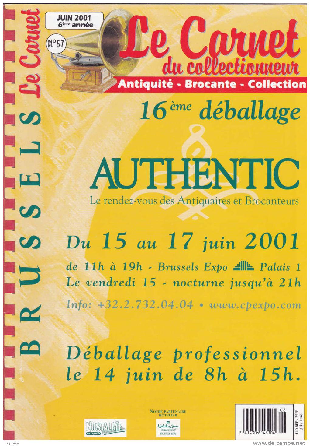 Le Carnet Des Collectionneurs 57 Juin 2001 L´Orfèvrerie Dans Tous Ses Éclats Étains Religieux L´Absinthe - Brocantes & Collections