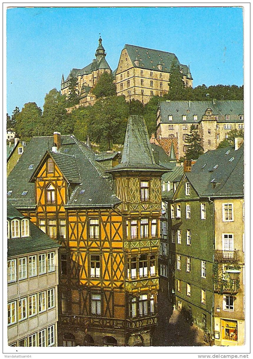 AK MARBURG/Lahn Landgrafenschloß Fachwerkhäuser 60-er Jahre Datum Nicht Erkennbar 355 MARBURG / LAHN 1 Stempelabschlag - Marburg