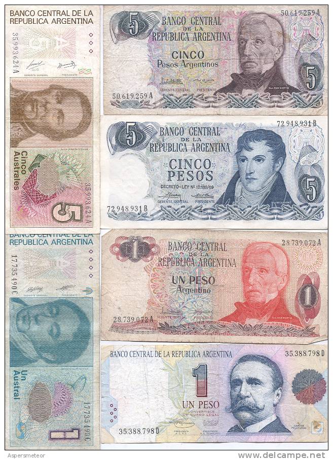 30 BILLETES DE LA REPUBLICA ARGENTINA DIFERENTES - SOLD AS IS LOTE LOT - Argentina