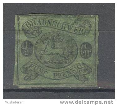 German State Braunschweig 1863 Mi. 10    ½ Gr / 5 Pf Wappen State Of Arms MH* - Brunswick