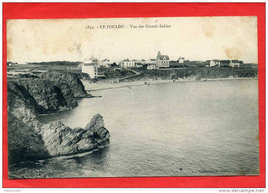 LE POULDU COMMUNE DE CLOHARS CARNOET 1905 VUE DES GRANDS SABLES CARTE EN BON ETAT - Clohars-Carnoët