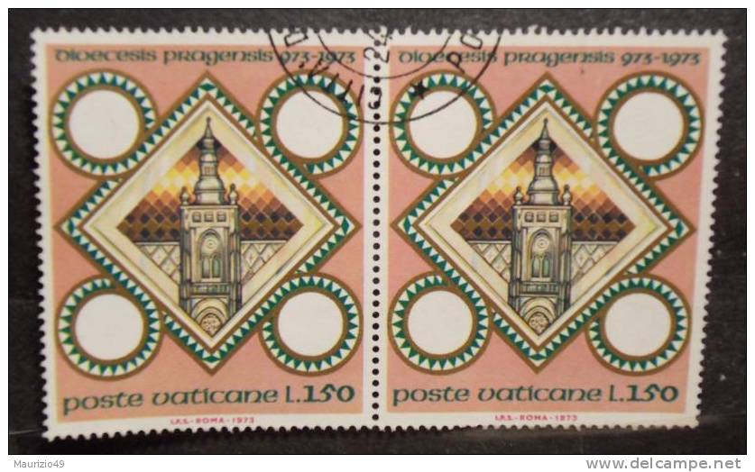 VATICANO 1973 Nr 546 Diocesi Di Praga Coppia 2 X 150 Lire - Used Stamps