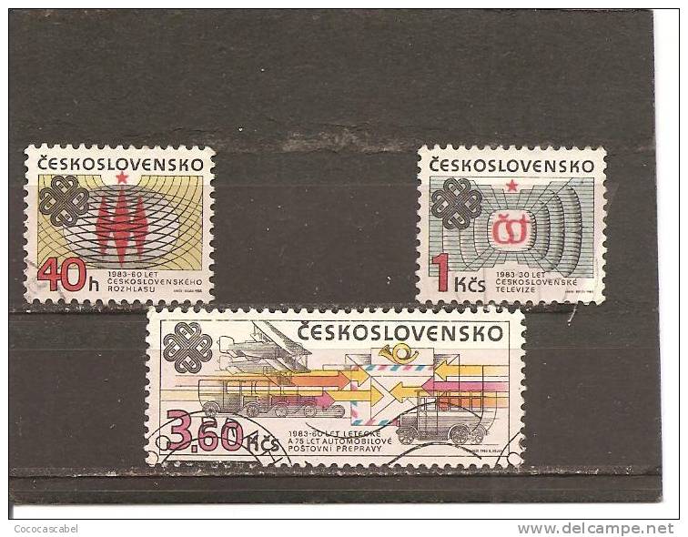 Checoslovaquia - Czechoslovakia Nº Scott  2450-51, 2453 - Yvert 2525-26. 2528 (usado) (o). - Oblitérés