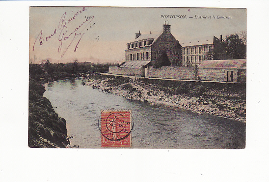 CARTE 1905 PONTORSON L'ASILE ET LE COUESNON - Pontorson