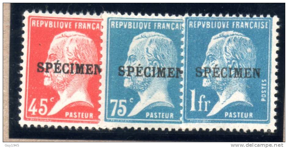 FRANCE : TP N° 175(*)+177*+179* - 1922-26 Pasteur