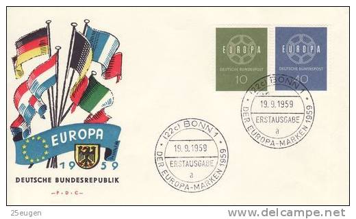 GERMANY 1959 EUROPA CEPT FDC / BONN 1 A / /ZX/ - 1959