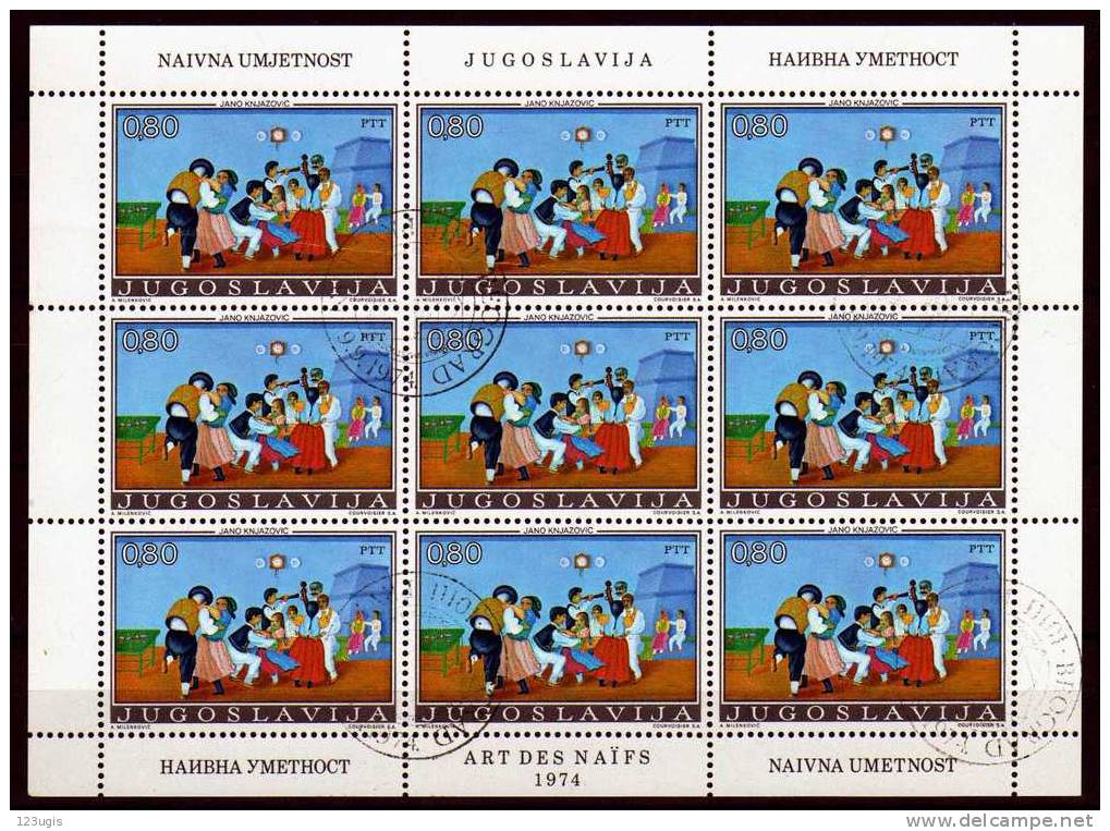 Jugoslawien Jugoslavia Yugoslavia 1974 Naive Malerei Mi 1569 Kleinbogen Gestempelt @ - Blocks & Sheetlets