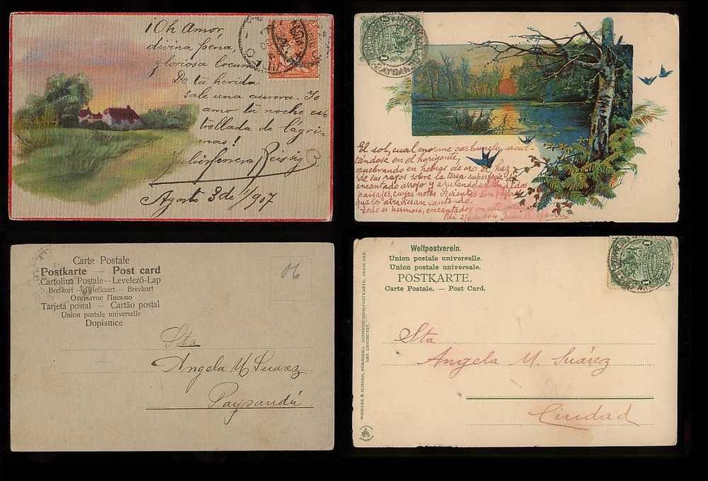 [Ref: 1306/19] FLOWER AND LANDSCAPES VINTAGE x14 CA1900 POSTCARDS   - MANY TOPICS castles farms nature & high relief