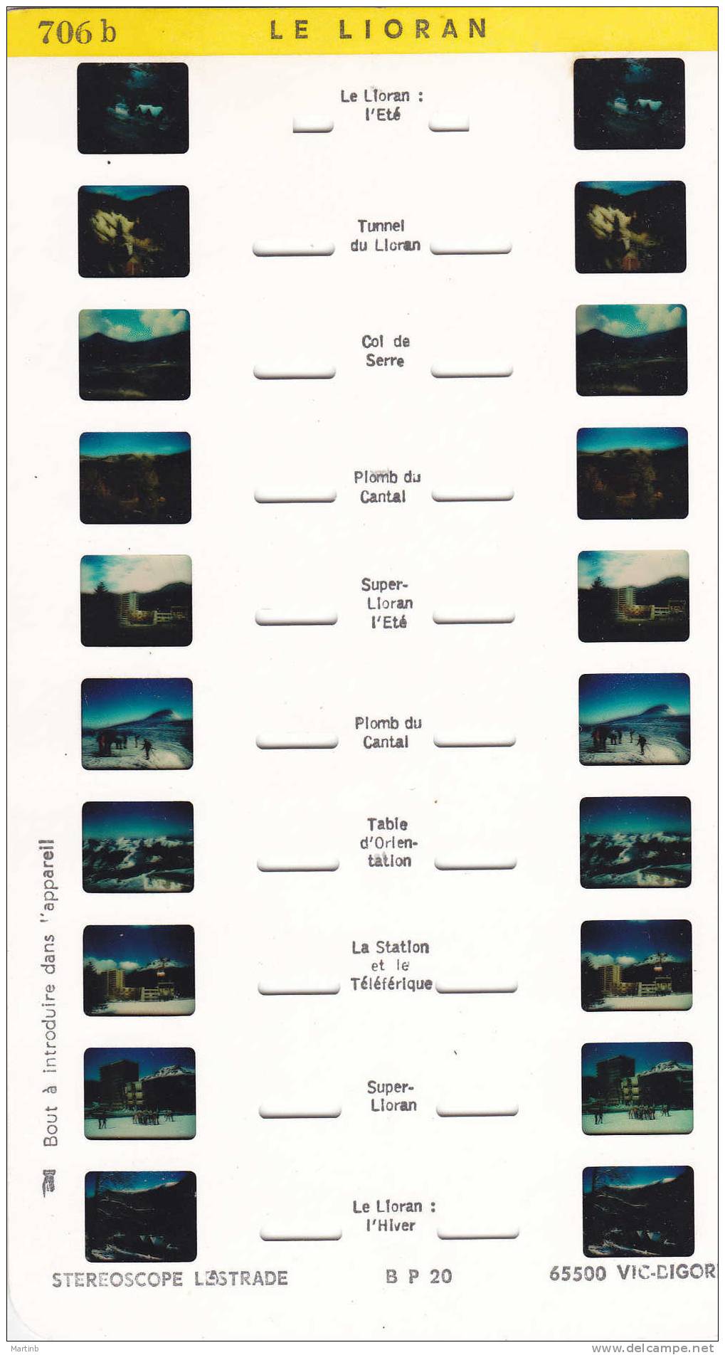 Carte LESTRADE N°706B  LE LIORAN - Visionneuses Stéréoscopiques