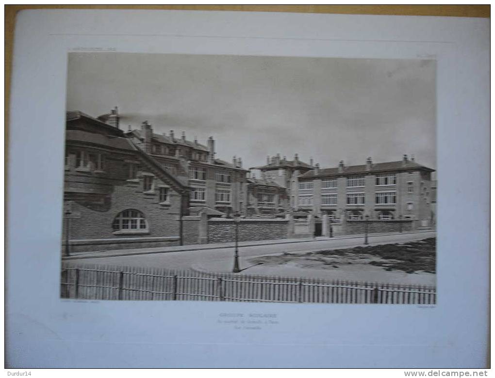 L´Architecture & Art 1912  / PARIS /  Groupe Scolaire Du Quartier De Grenelle  /  Vue D'ensemble - Arquitectura