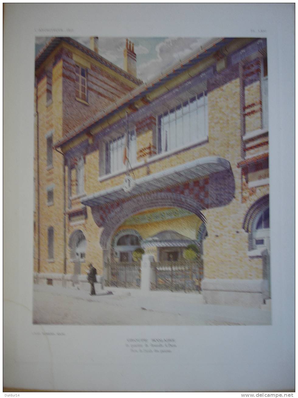 L´Architecture 1912  / PARIS Groupe Scolaire Du Quartier Grenelle / Porte De L'École Des Garçons  / XV Arrondissement - Architektur