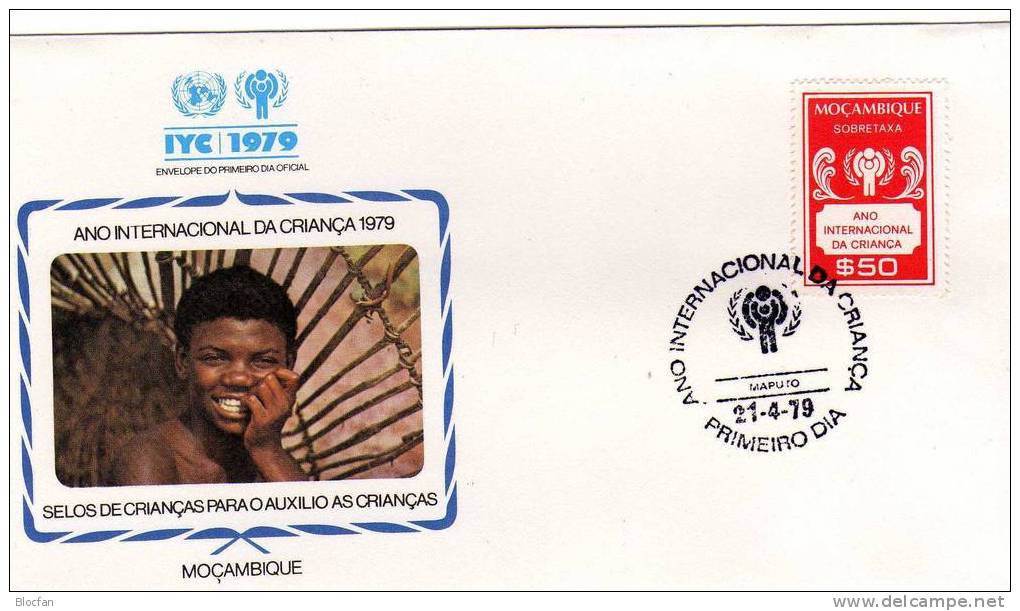 UNO Jahr Des Kindes 1979 Kinderzeichnungen Mosambique  694/9 + ZM80 3FDC 6€ - Mosambik