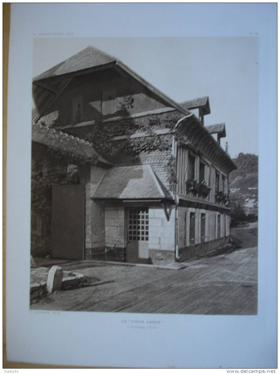 L´Architecture 1912  / ACQUIGNY ( Eure )  Le " Vieux Logis " - Architecture