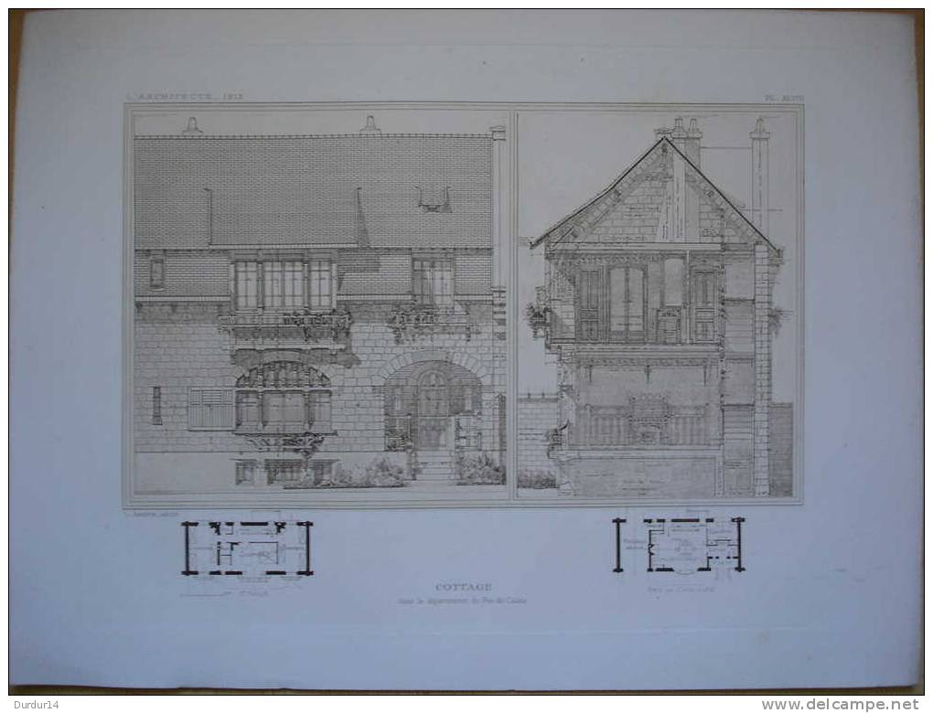 L´Architecture 1913  /   COTTAGE Dans Le Département Du Pas De Calais - Architecture