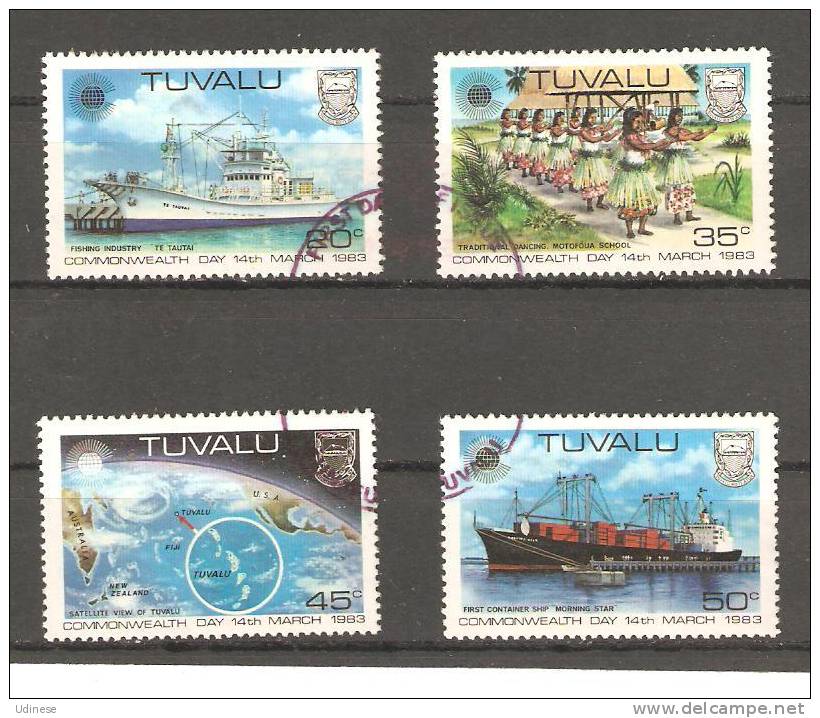 TUVALU 1983 - COMMONWEALTH DAY . - CPL. SET - USED OBLITERE GESTEMPELT - Tuvalu