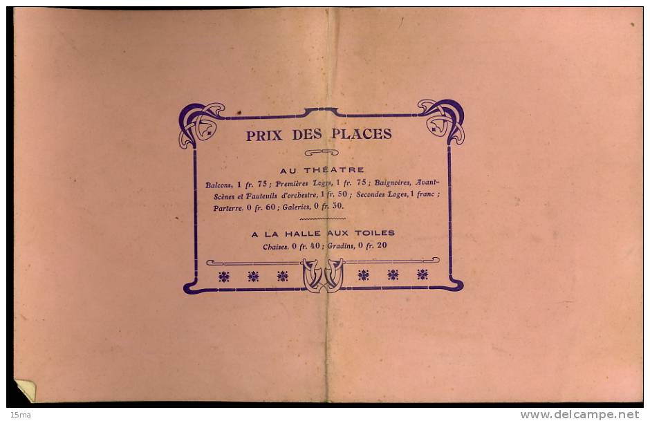 Alençon Fête De Bienfaisance 1910 Programme 15 X 24cm 4 Pages - Programmi