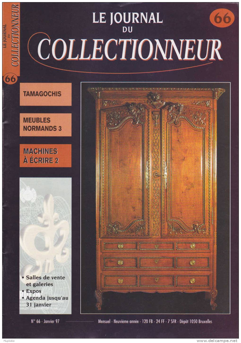 Le Journal Du Collectionneur 66 Janvier 1997 Tamagochis Meubles Normands Machine à écrire - Brocantes & Collections