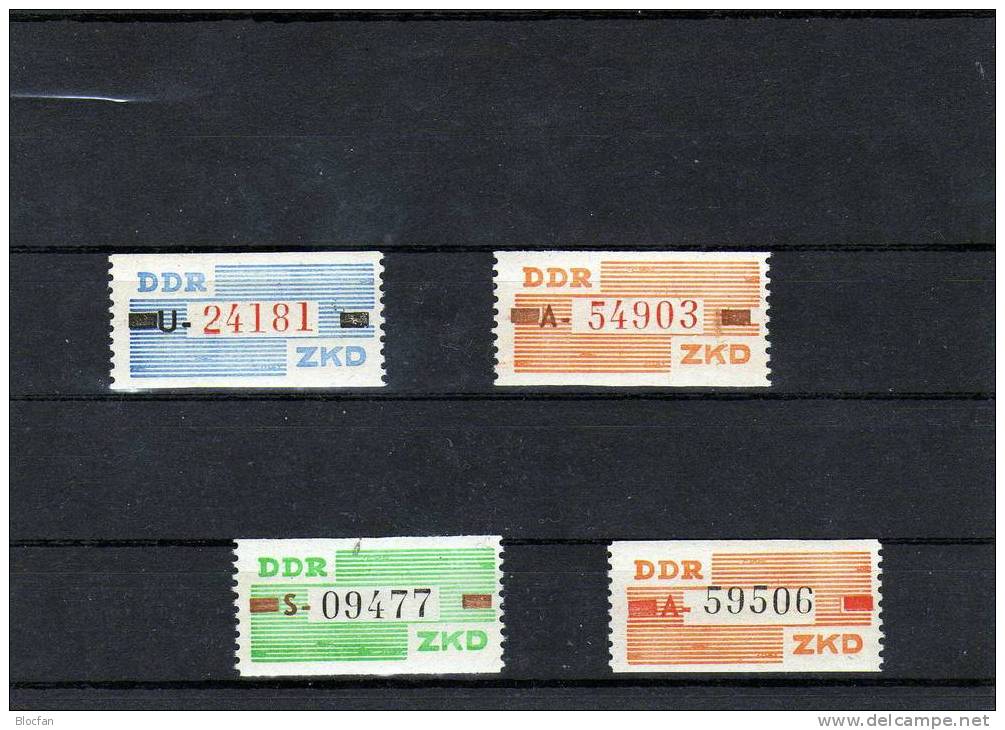 Dienstmarken 1960 Neue Farbe DDR III-X 8Streifen ** 50€ ZKD Postfrische Ausgabe Ausgabe B ZKD Als Billett-Marken Set GDR - Other & Unclassified