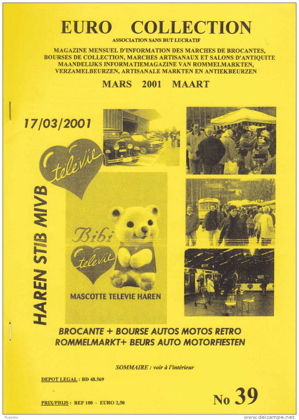 Euro Collection 39 Mars 2001Grand Coeur - Verzamelaars