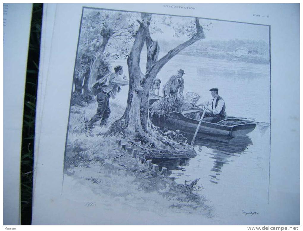 l'illustration juin 1892 illustration marchetti ombrelle-cheval avec attelage barque avec nasse-sans couverture