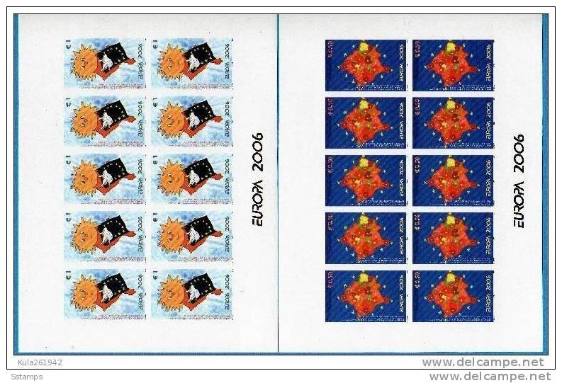 U-RR  KOSOVO 2006  EUROPA CEPT INTEGRAZIONE IMPERFORATE MINI SHEETS RRR NEVER HINGED - 2006