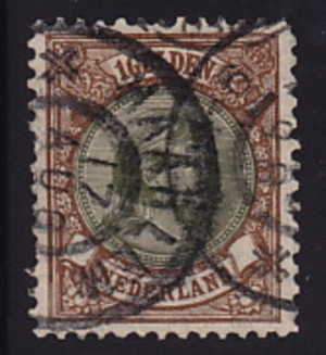 1893  Pricesse Wilhelmina  1 G. NVPH 46  Oblitéré - Gebruikt