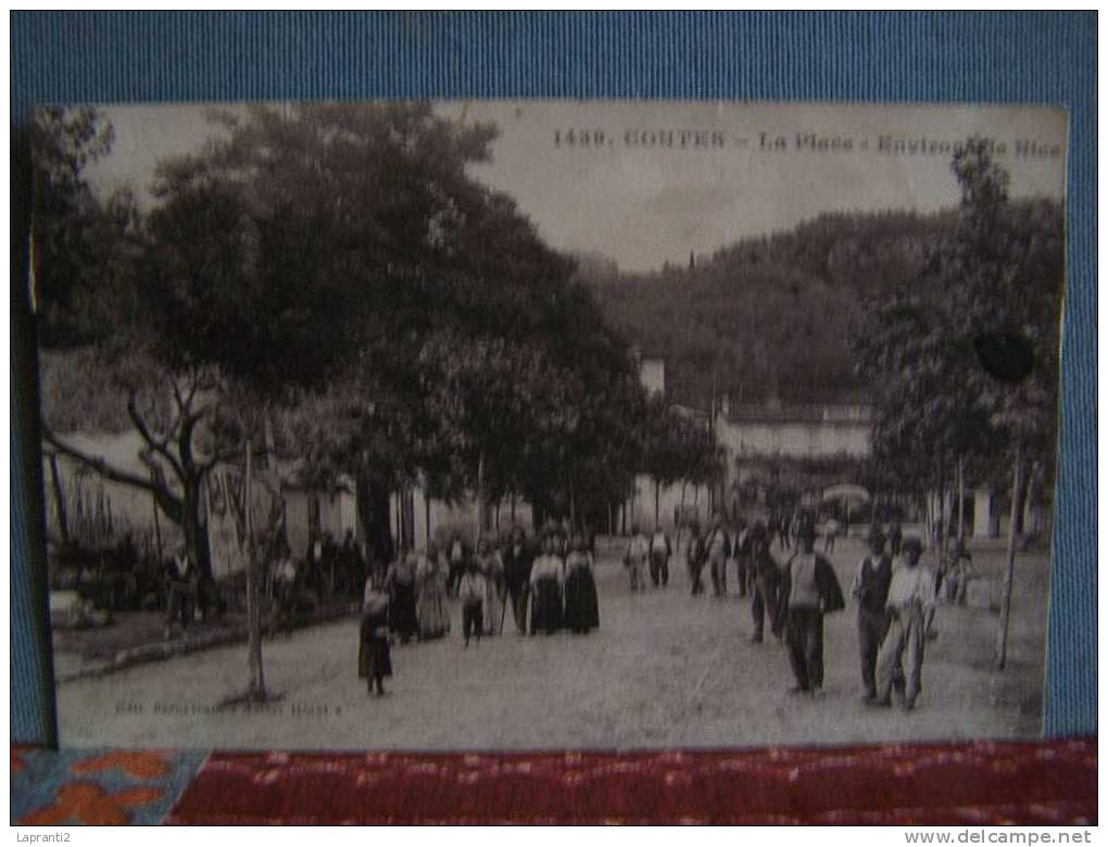 CONTES (ALPES MARITIMES) LA PETANQUE. LE JEU DE BOULES.  LA PLACE. - Contes