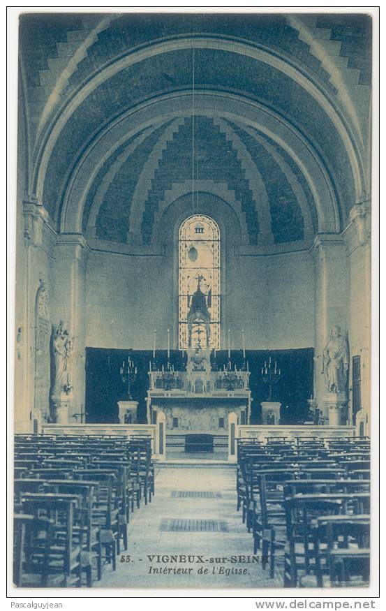 CPA VIGNEUX-SUR-SEINE - INTERIEUR DE L'EGLISE - Vigneux Sur Seine