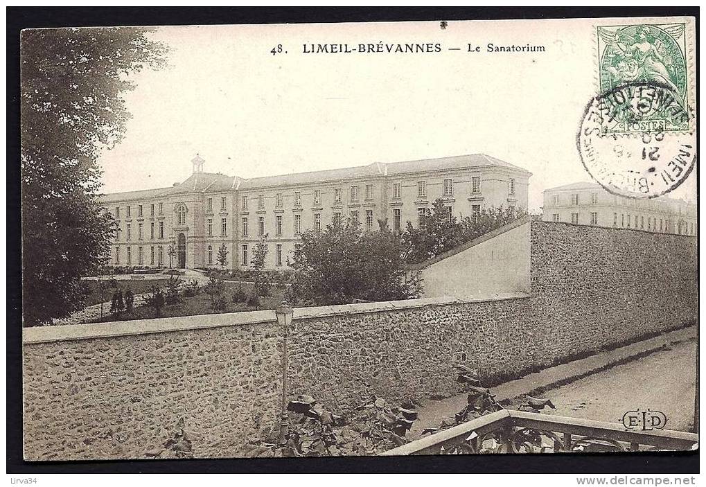 CPA  ANCIENNE- FRANCE- LIMEIL-BREVANNES (94)-  LE SANATORIUM- ANIMATION - Limeil Brevannes