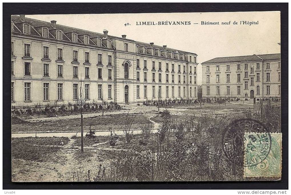 CPA  ANCIENNE- FRANCE- LIMEIL-BREVANNES (94)- BATIMENT NEUF DE L'HOPITAL- EXTERIEUR- - Limeil Brevannes