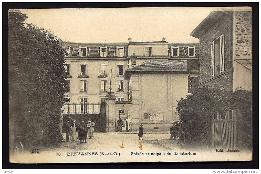 CPA  ANCIENNE- FRANCE- BREVANNES (94)- ENTRÉE PRINCIPALE DU SANATORIUM- BELLE ANIMATION - Limeil Brevannes