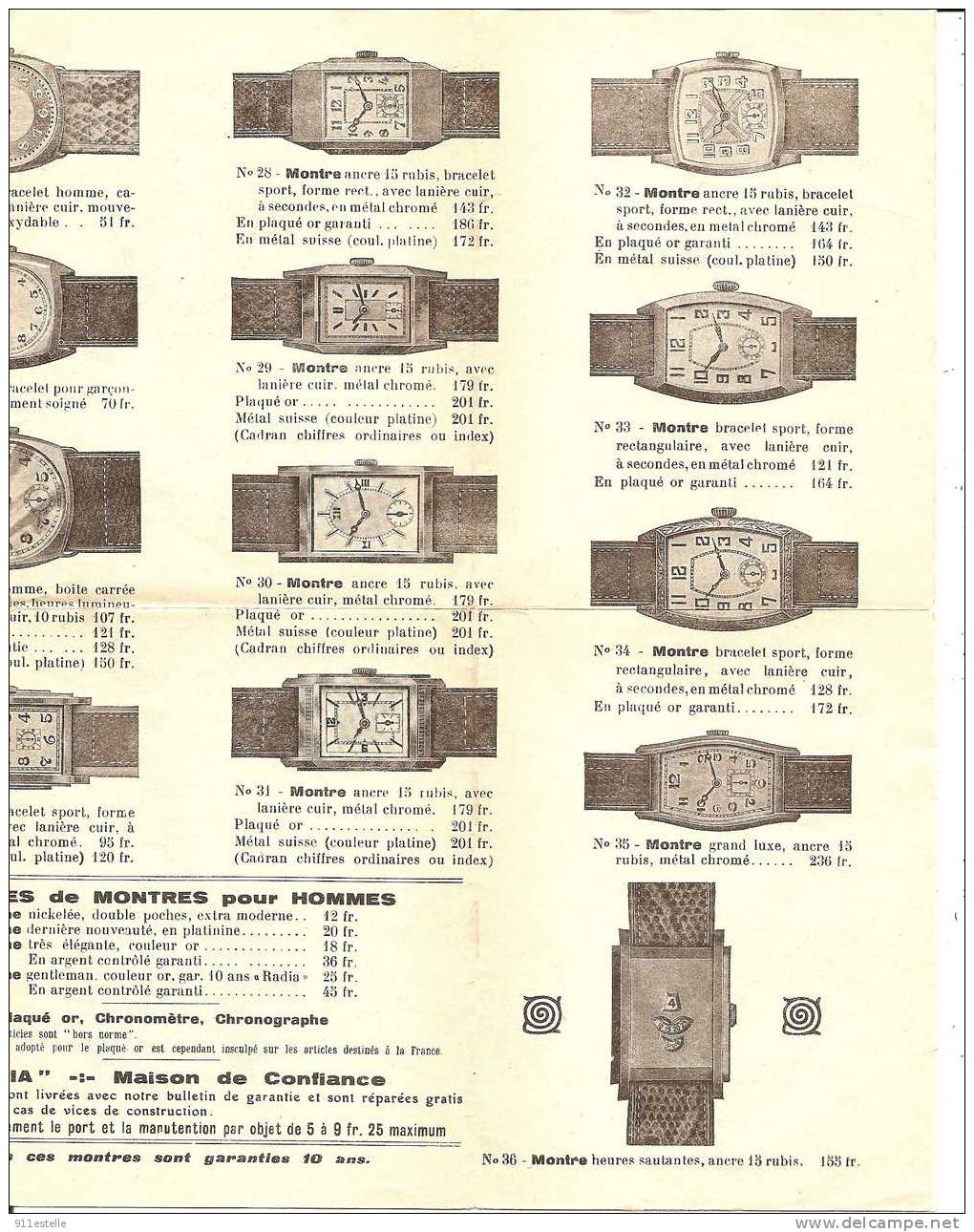 Pub - Pour Montres " RADIA " - Double Page - Autres & Non Classés