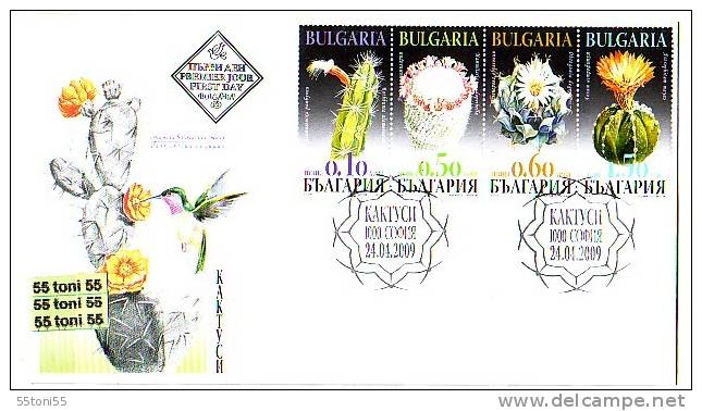 Bulgaria / Bulgarie 2009 Cactusses   4v.- FDC - FDC