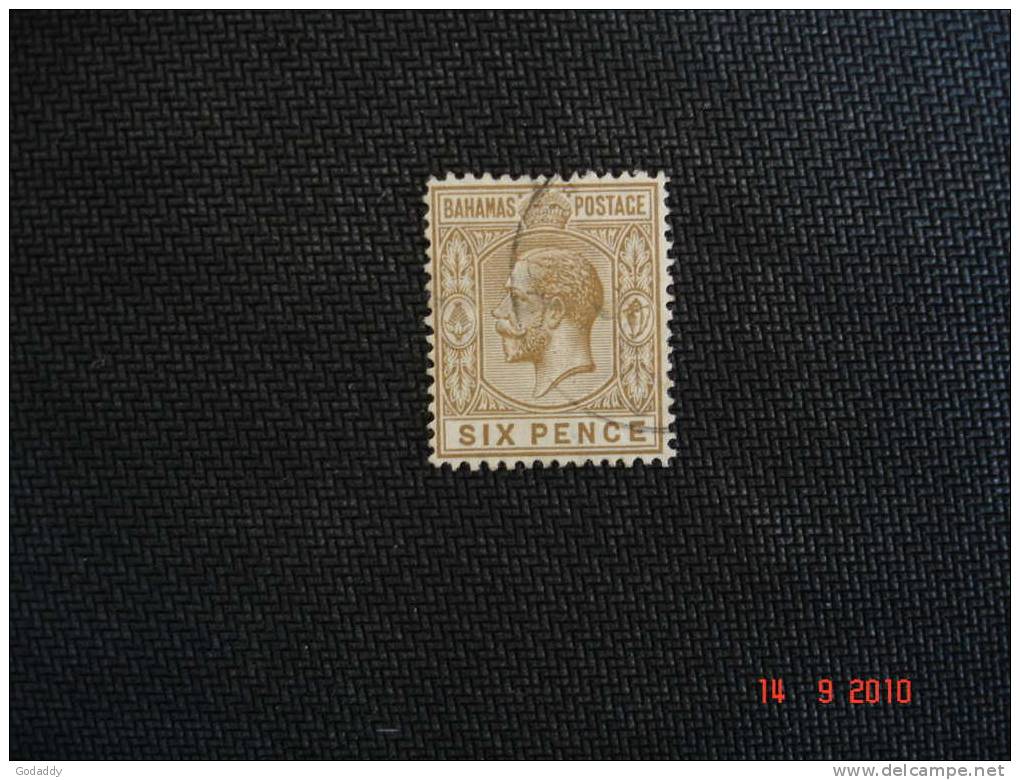 Bahamas 1912  KG V   6d  Brown  SG122 Used - 1859-1963 Crown Colony