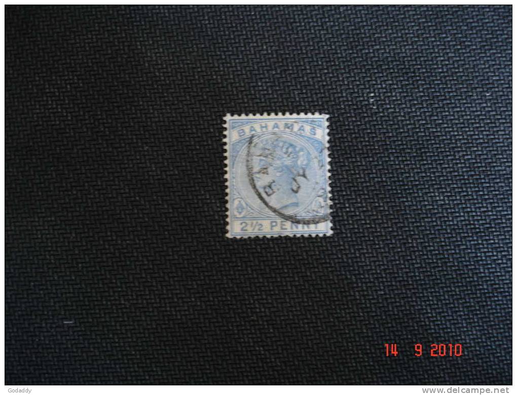 Bahamas 1884 Queen Victoria   21/2d  Blue  SG51 Used - 1859-1963 Crown Colony