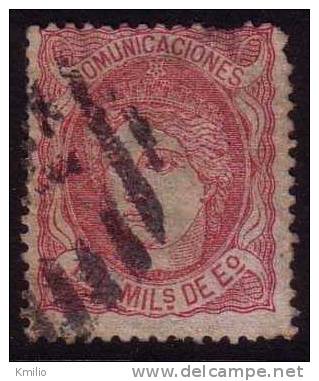 Edifil 105 Usado, 10 Milesimas De 1870 - Used Stamps