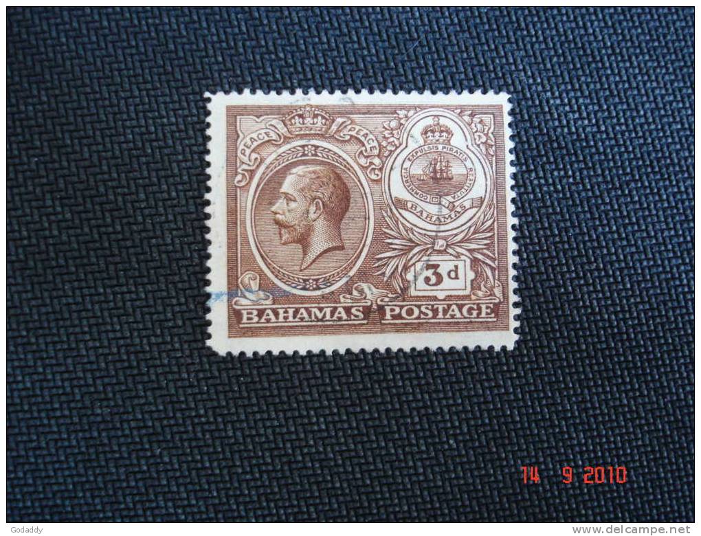 Bahamas 1920  K.George V   'Peace'   3d  SG109  Used - 1859-1963 Colonie Britannique