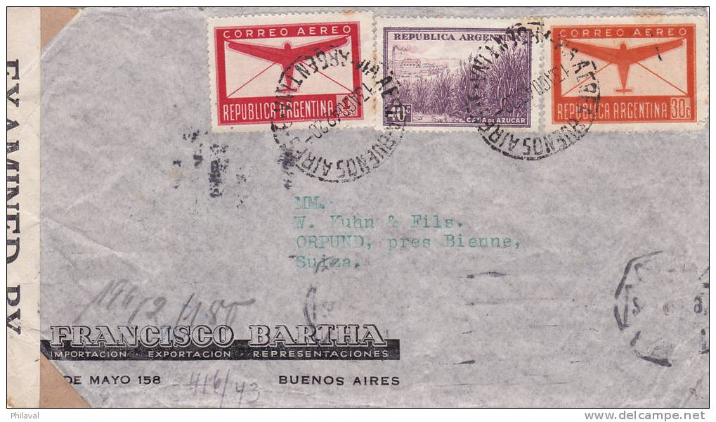 ARGENTINE : Buenos-Aires ///Jolie Lettre Avec Censure - 25.5.1943 - Autres & Non Classés