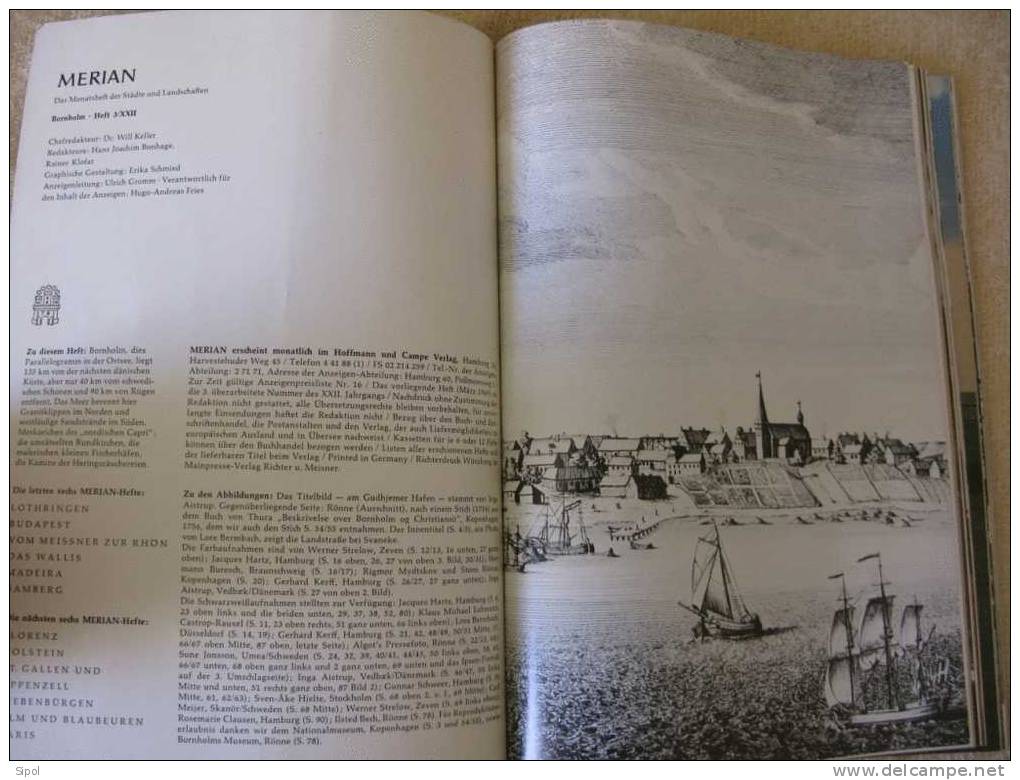 Merian  : Bornholm Revue Mensuelle En Allemand  De 98 Pages  Carte Géographique De Bornholm Danemark - Voyage & Divertissement