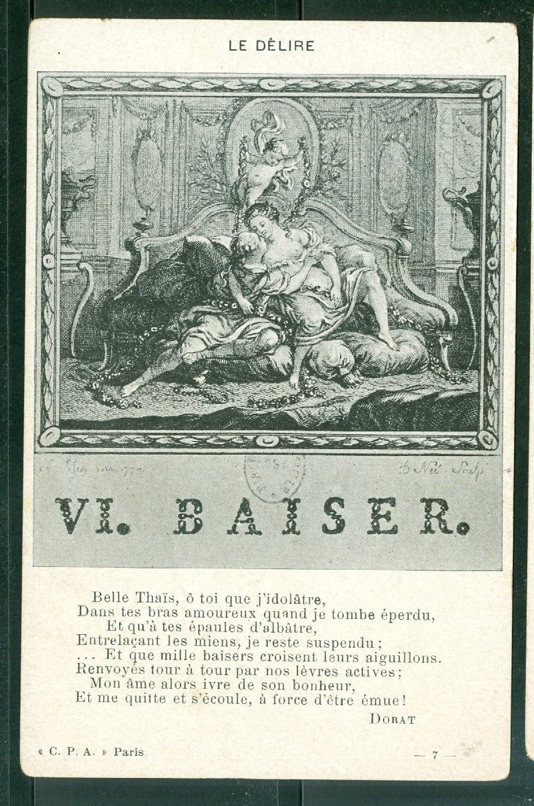 Le Délire , Vil Baiser , Texte De Dorat  - Dc76 - Philosophie & Pensées