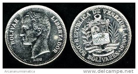 VENEZUELA  2  BOLIVARES Nickel Clad Steel  1.990  Y#43a.1  SC/UNC      DL-9460 - Venezuela