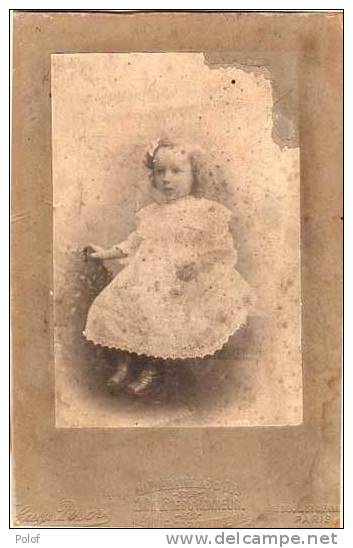 Photo D' Enfant Collee Su Support Carton Tres Epais Et Rigide - Photo PIROU (16718) - Anciennes (Av. 1900)