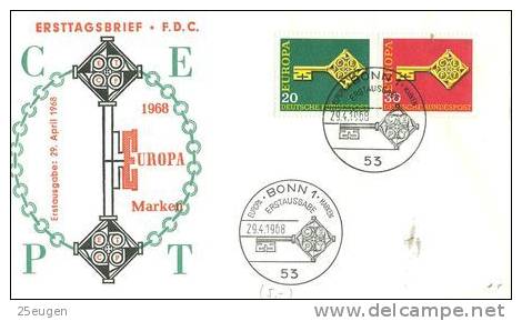 GERMANY  1968 EUROPA CEPT FDC - 1968