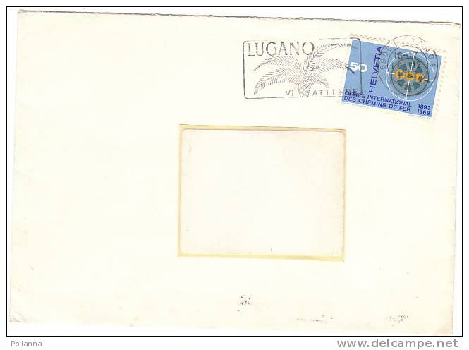 A0512 - 50 Cent. Chemins De Fer VG Lugano-Torino 16-12-1967 - Lettres & Documents