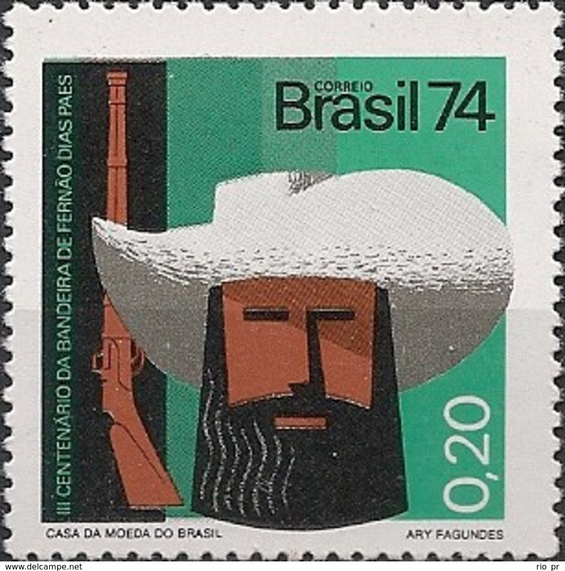 BRAZIL - 3rd CENTENARY OF THE EXPEDITION LED BY FERNÃO DIAS PAES 1974 - MNH - Unused Stamps