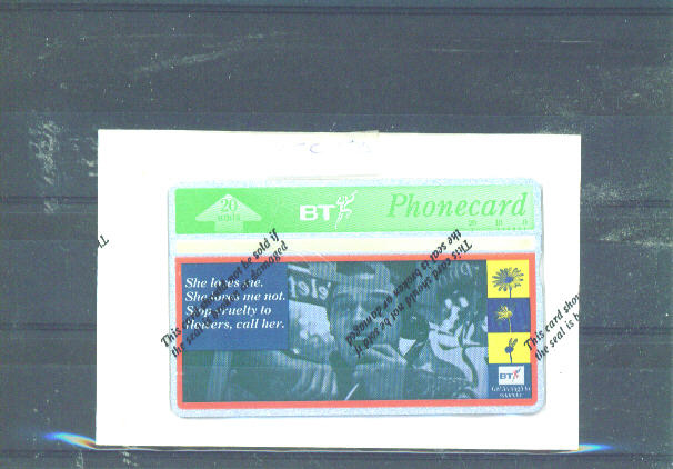 UK - BT Optical Phonecard As Scan/Mint And Sealed - BT Herdenkingsuitgaven